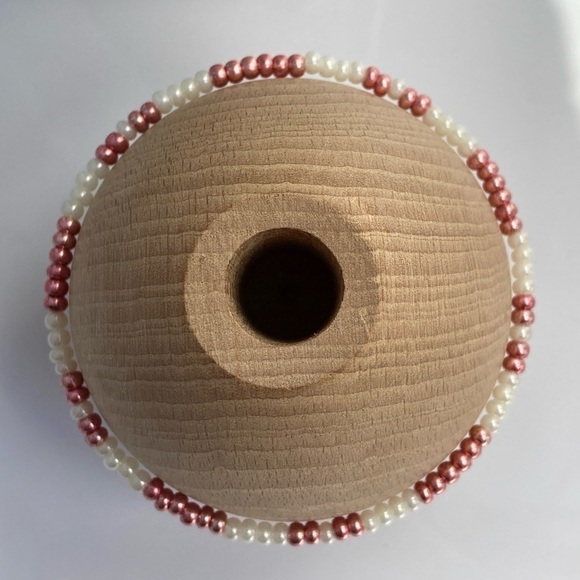 STRETCH Beaded Anklet Pearl and Pink - Picture 4 of 10